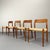 Teak Model 75 Chairs with Paper Cord Weave by Niels Otto Møller for JL Møllers Mobelfabrik, Set of 4 For Sale - Image 4 of 18
