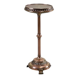 Art Deco Side Table in Red and Yellow Copper by Daalderop, 1890s For Sale