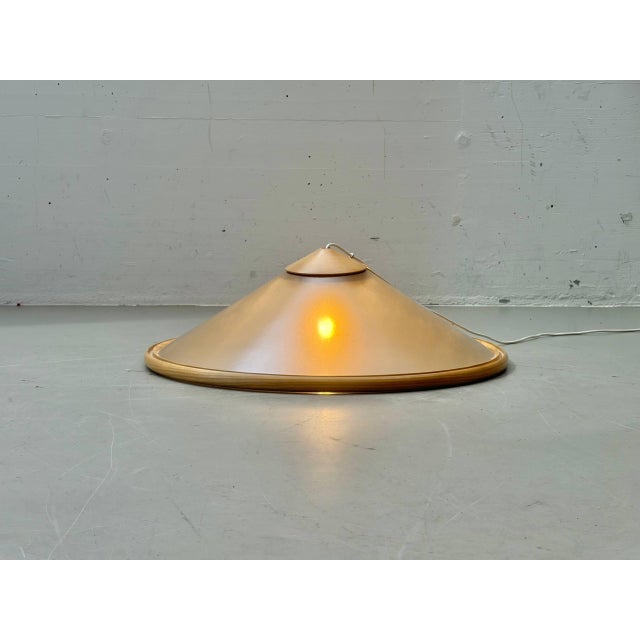 Giovanni Offredi Ceiling Light in Fiberglass and Wood by Giovanni Offredi for MC Selvini, Italy, 1970s For Sale - Image 4 of 18