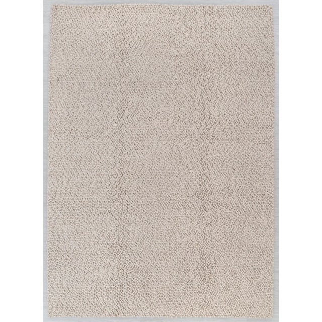 Chunky Wool Felted Nordic Flatweave Rug in Ivory and Cream, 5x7 Ft. For Sale - Image 12 of 12