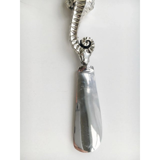 Silver plate seahorse condiment knife - recently made by our office and freshly silver plated - perfect for the bar or...