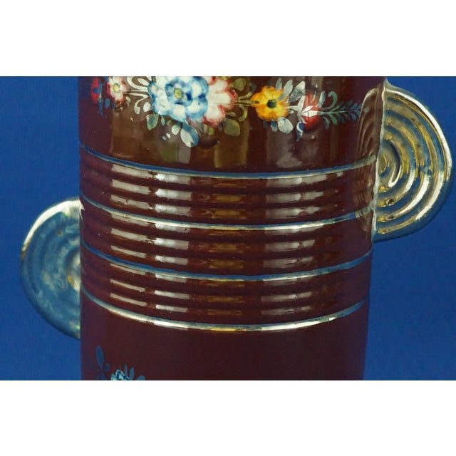 Futurist Ceramic Vase from C.I.M.A Deruta, Italy, 1930s For Sale - Image 11 of 18