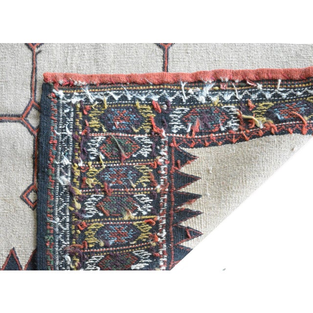 Gray Vintage Persian Afshar Sofreh Rug For Sale - Image 8 of 10
