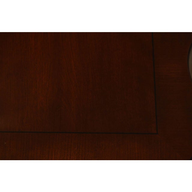 Ethan Allen Queen Anne Style Expandable Cherry Dining Table For Sale - Image 18 of 18