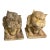 A Pair of Vintage Seated Cast Stone Gargoyle Garden Statues For Sale