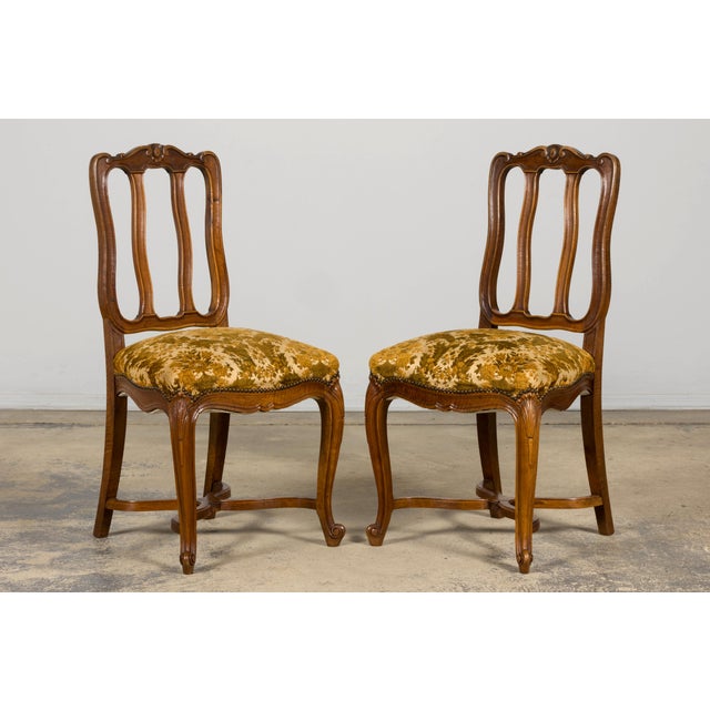 Set of 8 Early 20th Century French Louis XV Style Walnut Dining Chairs For Sale - Image 11 of 18