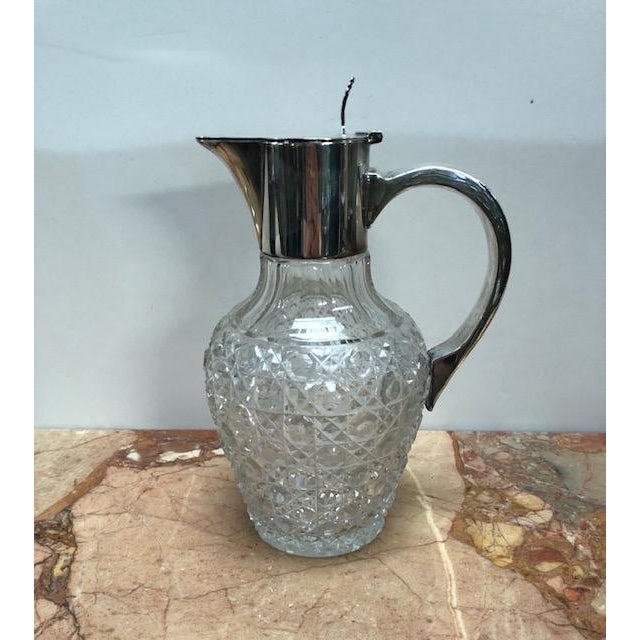 1932 English Sterling Silver and Cut Glass Port Decanter Chairish