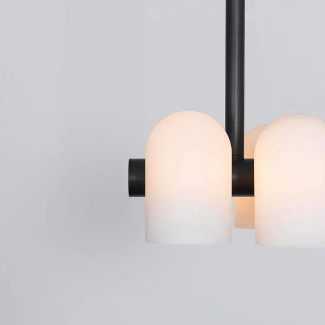 Odyssey 4 Black Gunmetal Chandelier by Schwung For Sale - Image 6 of 9