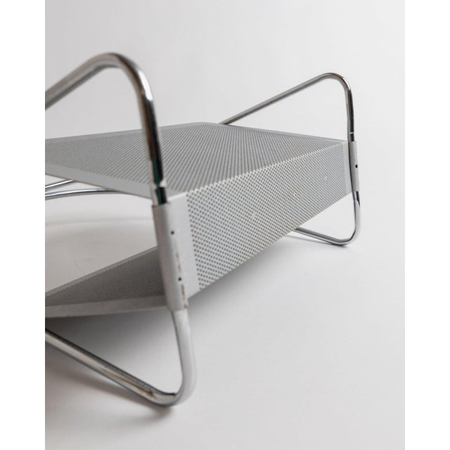 Space Age Chrome-Plated Metal Magazine Rack from Mascagni, Italy, 1970s For Sale - Image 10 of 11