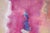 1980s Magenta and Yellow Abstract Expressionist Composition in Acrylic on Paper by Ricardo De Silva For Sale - Image 5 of 8
