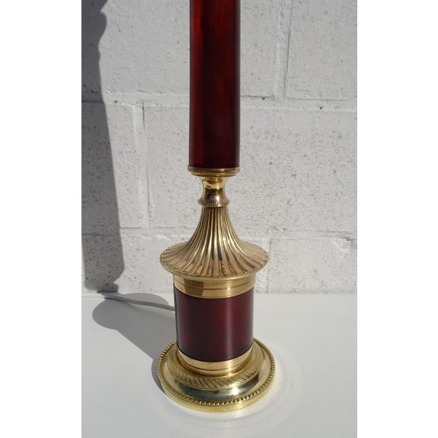 Empire Neoclassical Bronze and Bakelite Table Lamp, 1970s For Sale - Image 15 of 18