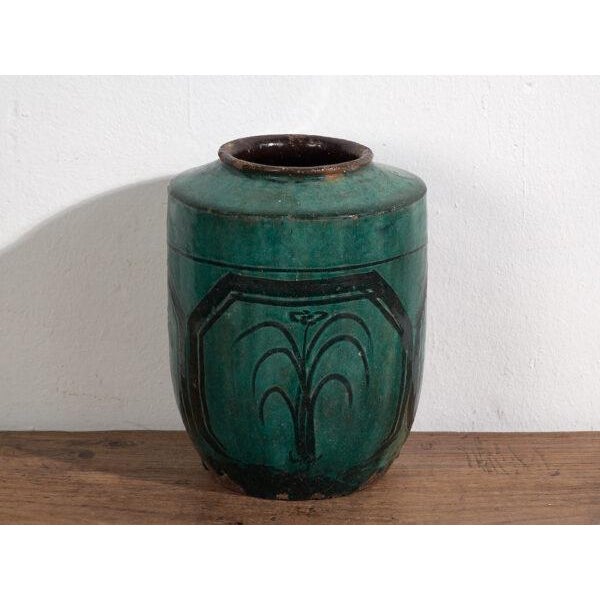Antique Stoneware Pottery Vase For Sale - Image 6 of 8