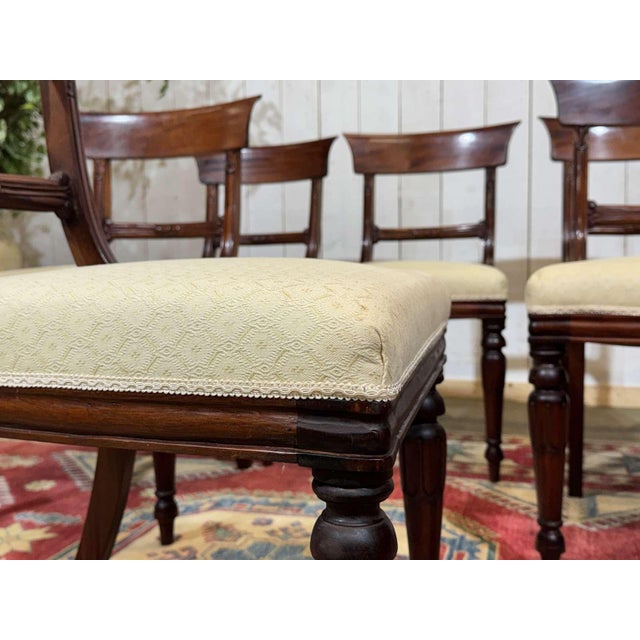 Vintage English Armchairs and Side Chairs in Mahogany, 1950s, Set of 8 For Sale - Image 14 of 18