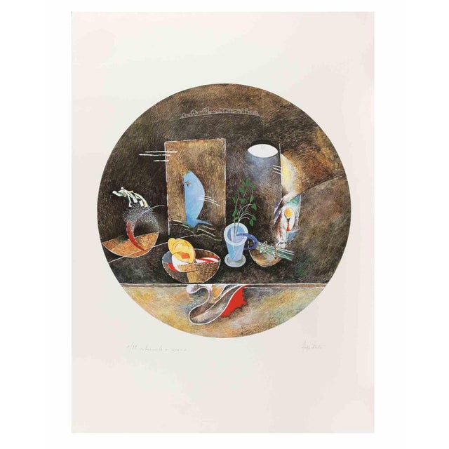 Lithograph hand colored. Hand signed and numbered in pencil. Edition of 99. Excellent condiion. This piece is attributed...