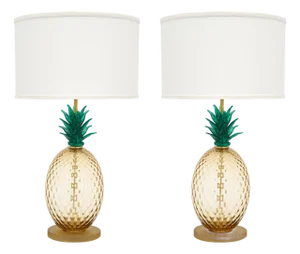 Contemporary Murano Glass Pineapple Lamps