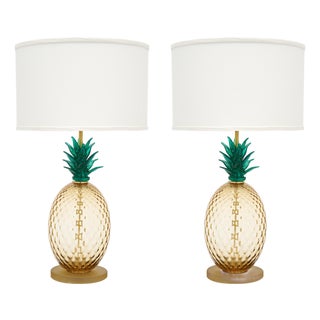 Murano Glass Pineapple Lamps For Sale