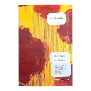 Cy Twombly Offset Lithograph Print Abstract Expressionist French Exhibition Poster For Sale
