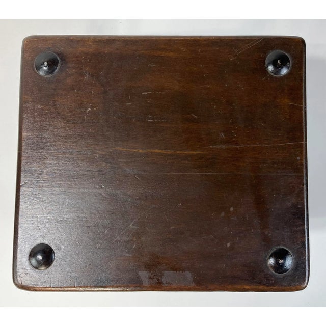 Antique English Oak Pegged Joint Stool For Sale - Image 10 of 12