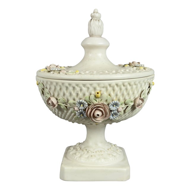 Porcelain Vase with Lid from Capodimonte, 1960s For Sale