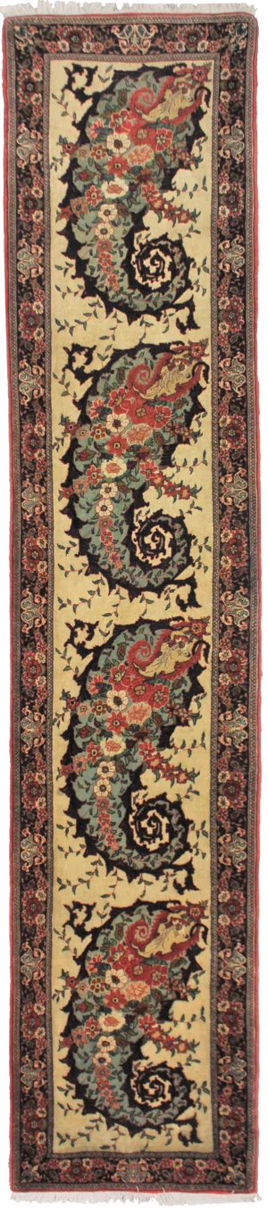 Hand Knotted Simi Vintage Runner - 10'10" X 2'4"