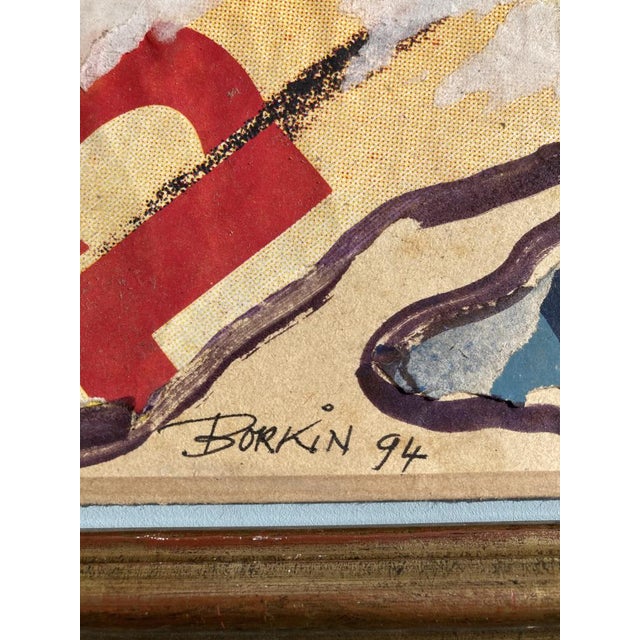 1990s Borkin, Composition, Collage, 1994, Framed For Sale - Image 5 of 11
