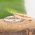 Modern Elegant Diamond Band Ring in 14k Yellow Gold – Nature Inspired Vine Pattern, Size 6.75 For Sale - Image 3 of 6