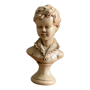 Vintage Small Bust Figurine of a European Boy