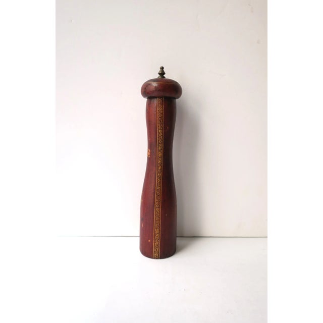 Early 20th Century Italian Leather Peppermill, Mid-20th Century, Italy For Sale - Image 5 of 8