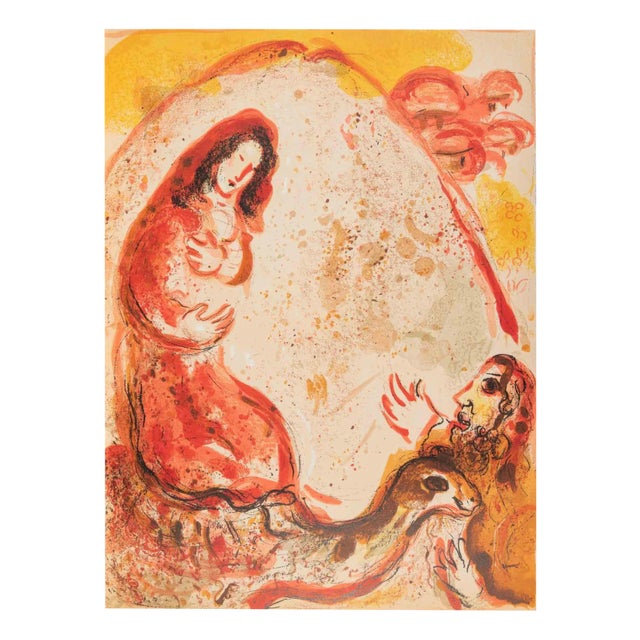 Marc Chagall, Rachel has Stolen the Idols of Her Father, Lithograph, 1960 For Sale