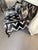Vintage Black Loveseat With Schumacher Shockwave Fabric. Fabric alone sells for 800 a yard Loose back cushion that is down...