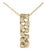 14K Yellow Gold Bezel Set 1/7 Cttw Diamond Vertical Bar Pendant Necklace For Sale