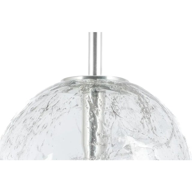 Large Murano Ball Pendant Light attributed to Doria, Germany, 1970s For Sale - Image 6 of 13