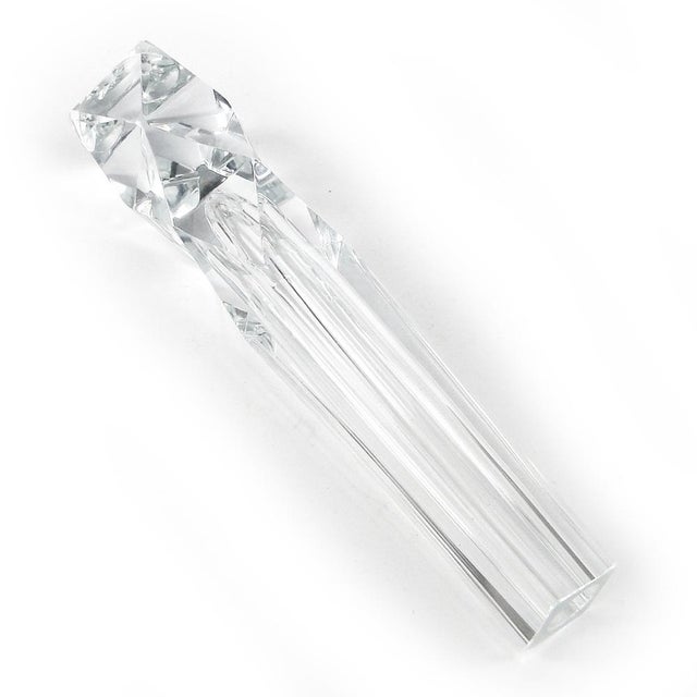 Postmodern Crystal Vase attributed to for Zelezny Brod Glassworks, Former Czechoslovakia, 1950s For Sale - Image 6 of 14