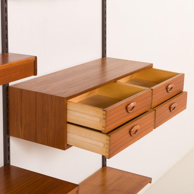 Black Vintage Teak Wall Unit by Kai Kristiansen for FM Mobler, 1960s For Sale - Image 8 of 18