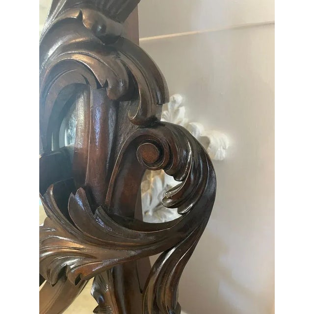 Antique Victorian Burr Walnut and Carved Mirror Credenza For Sale - Image 12 of 17