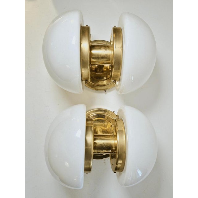 Metal Mid-Century Modern Model Bau Brass Ceiling Lamp by Klaus Michalik, 1960s For Sale - Image 7 of 11