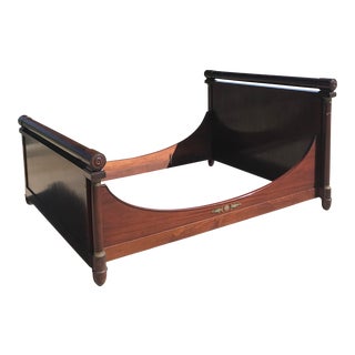 French Empire Wood Sleigh Bed For Sale