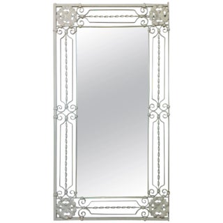 Hand Twisted Wrought Iron Mirror For Sale