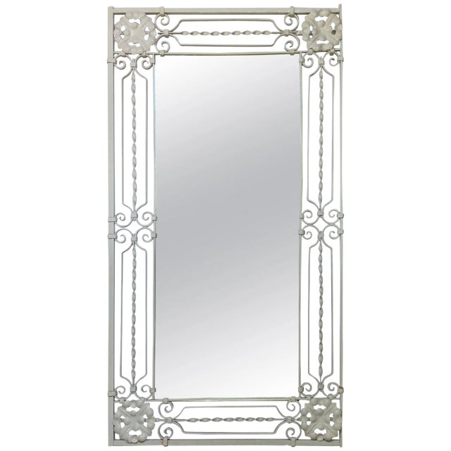 Hand Twisted Wrought Iron Mirror For Sale