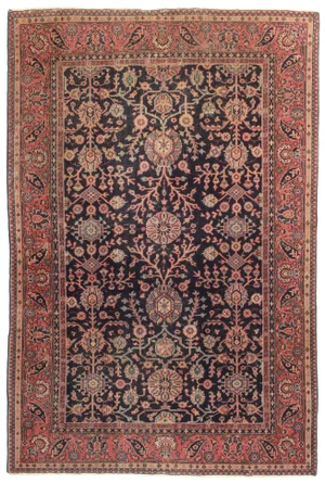 Vintage Hand Knotted Wool Turkish Sparta Rug - 6′ × 8′11″