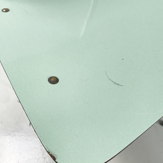 Mid-Century Italian Modern Chairs in Aqua Green Formica and Metal, 1960s, Set of 4 For Sale - Image 12 of 18