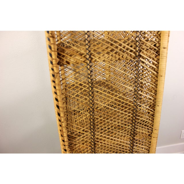 Vintage Boho Chic Wicker Arch Shelf Chairish