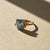 Modern Blue Topaz Multicolor Ring in 14k Gold, Size 7.5 For Sale - Image 3 of 10