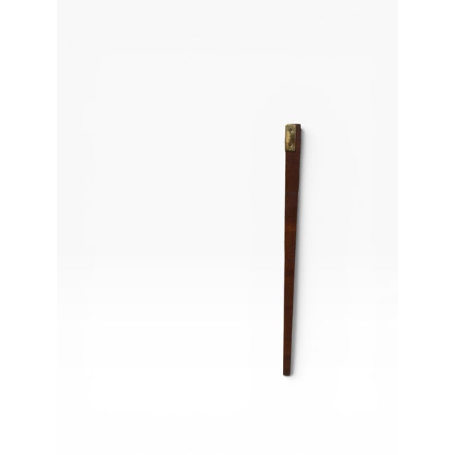 Late 20th Century Pair of Henredon Campaign Style Walnut Twin Headboards With Brass Accents For Sale - Image 5 of 12