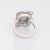 Early 20th Century Vintage Art Deco Diamond Sapphire Ring 14k White Gold Filigree 6 Dinner Jewellery size 6 For Sale - Image 5 of 7