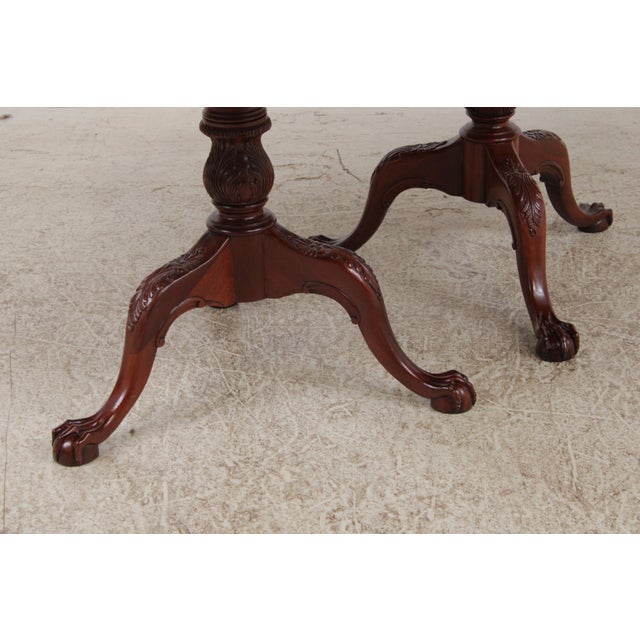 Hickory Chair Furniture Company Hickory Chair Mahogany Inlaid Dining Table For Sale - Image 4 of 18