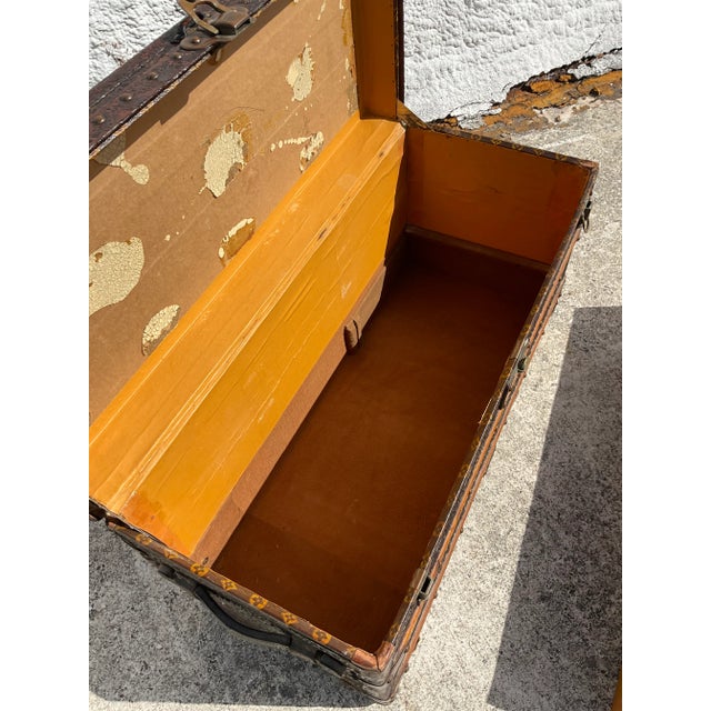 Vintage Louis Vuitton Steamer Trunk For Sale - Image 9 of 13