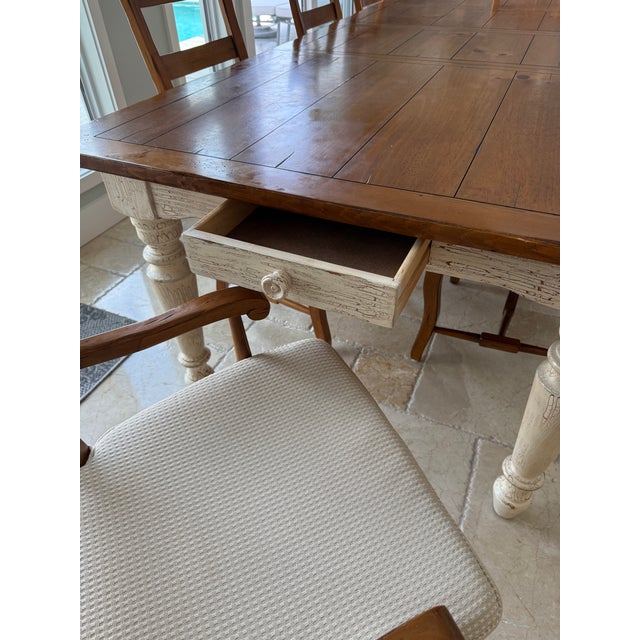 Farmhouse Drexel Heritage Farmhouse Dining Set For Sale - Image 3 of 10