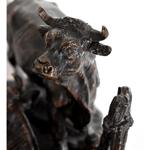 Jules Moigniez, Cows, Early 20th Century, Bronze For Sale - Image 12 of 18