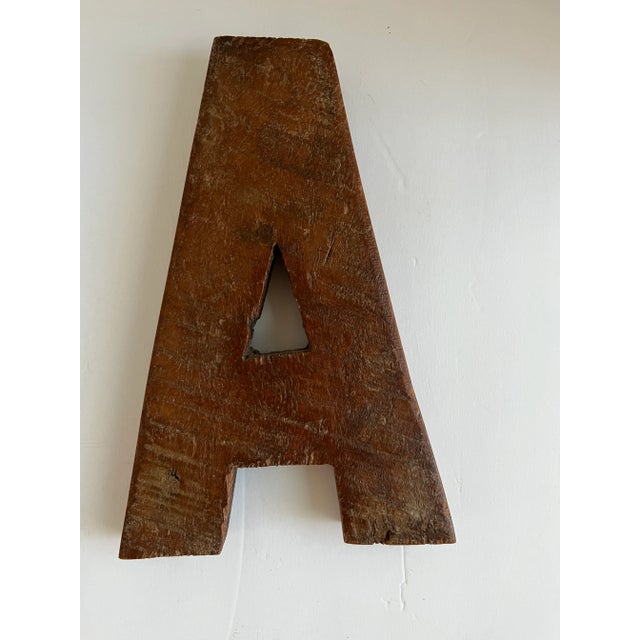 Vintage Wood Letters Sign "Eat" - 3 Pieces For Sale - Image 4 of 8